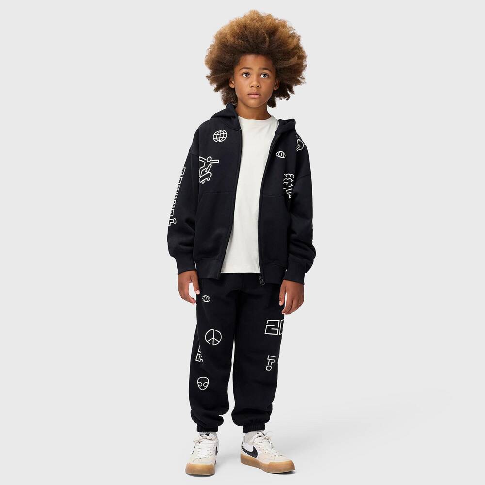 Molo-Boys Black Joggers with Printed Graphics | Childrensalon