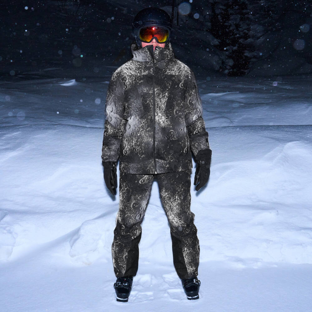 Molo-Boys Black Moon Print Technical Ski Jacket | Childrensalon