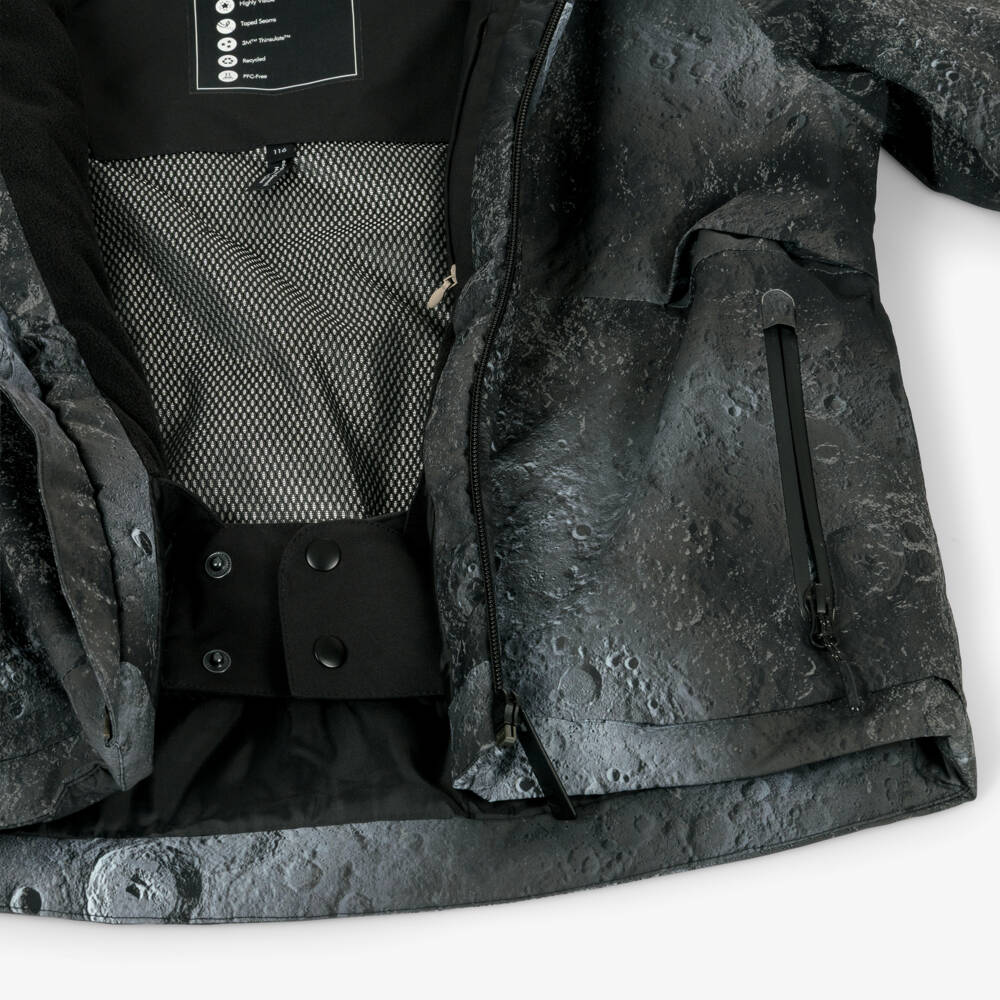 Molo-Boys Black Moon Print Technical Ski Jacket | Childrensalon