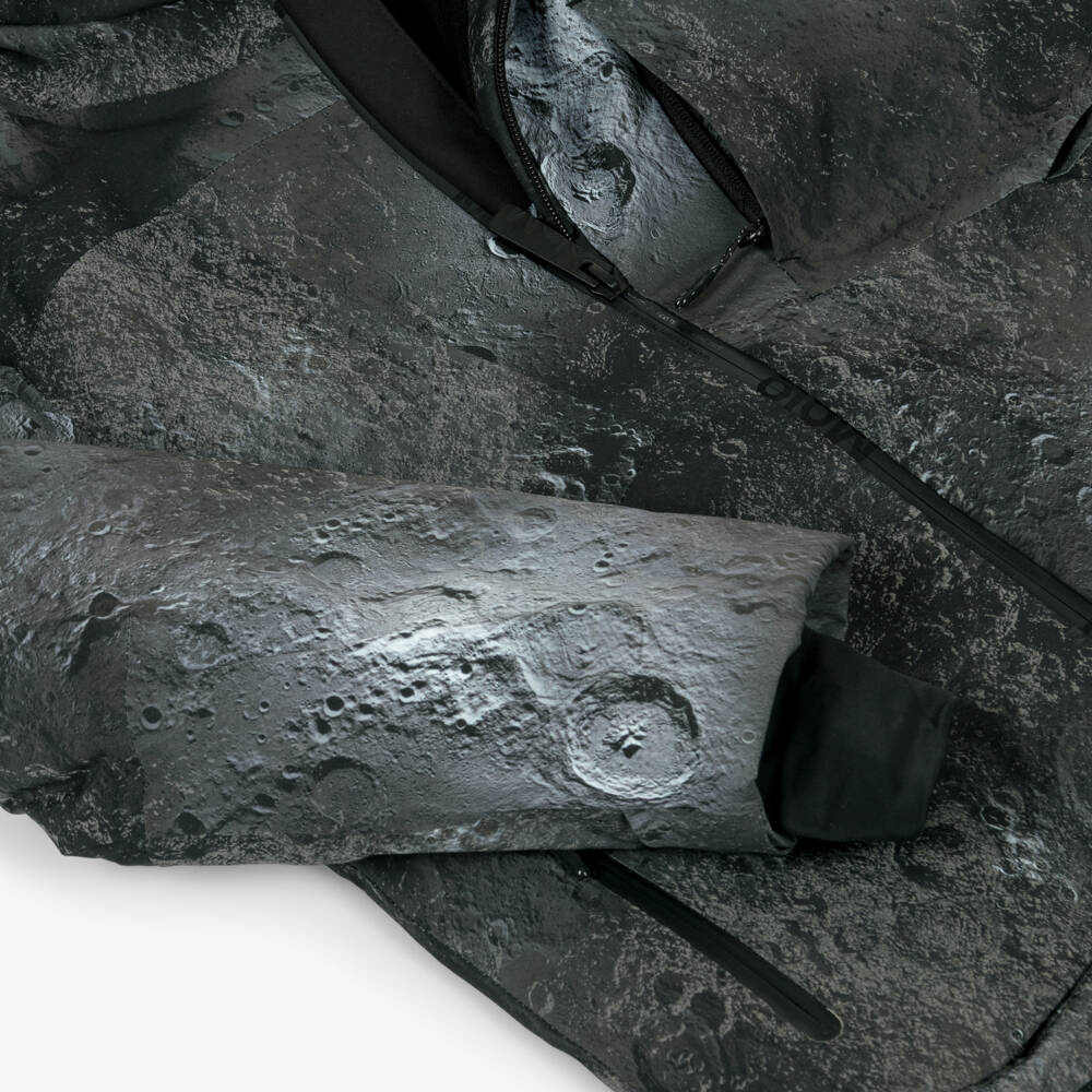 Molo-Boys Black Moon Print Technical Ski Jacket | Childrensalon