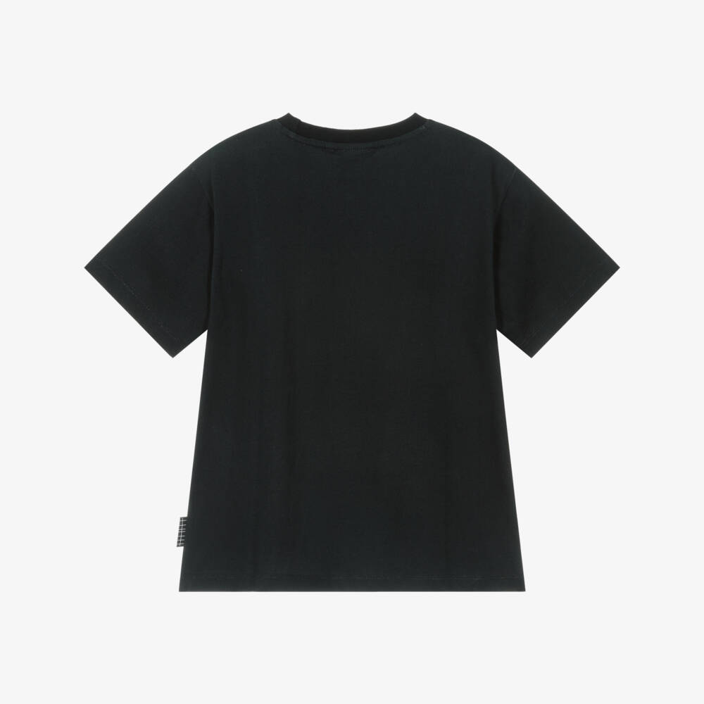 Molo-Boys Black Organic Cotton Car Graphic T-Shirt | Childrensalon