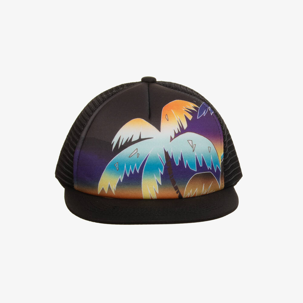 Molo-Boys Black Palm Tree Cap | Childrensalon
