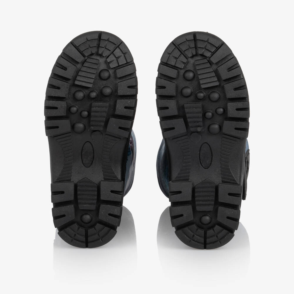 Molo-Boys Blue Dino Print Snow Boots | Childrensalon