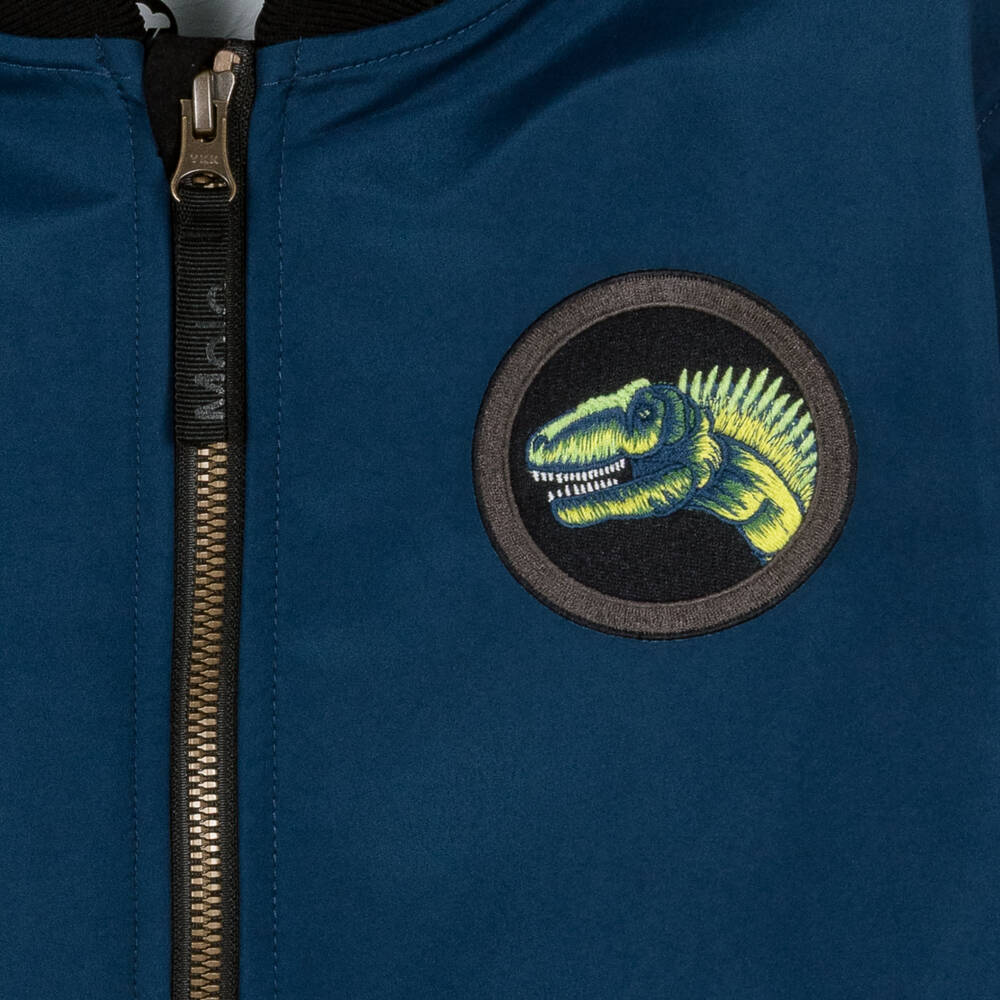 Molo-جاكيت بومبر مقاوم للماء بطبعة ديناصور لون أزرق للأولاد | Childrensalon