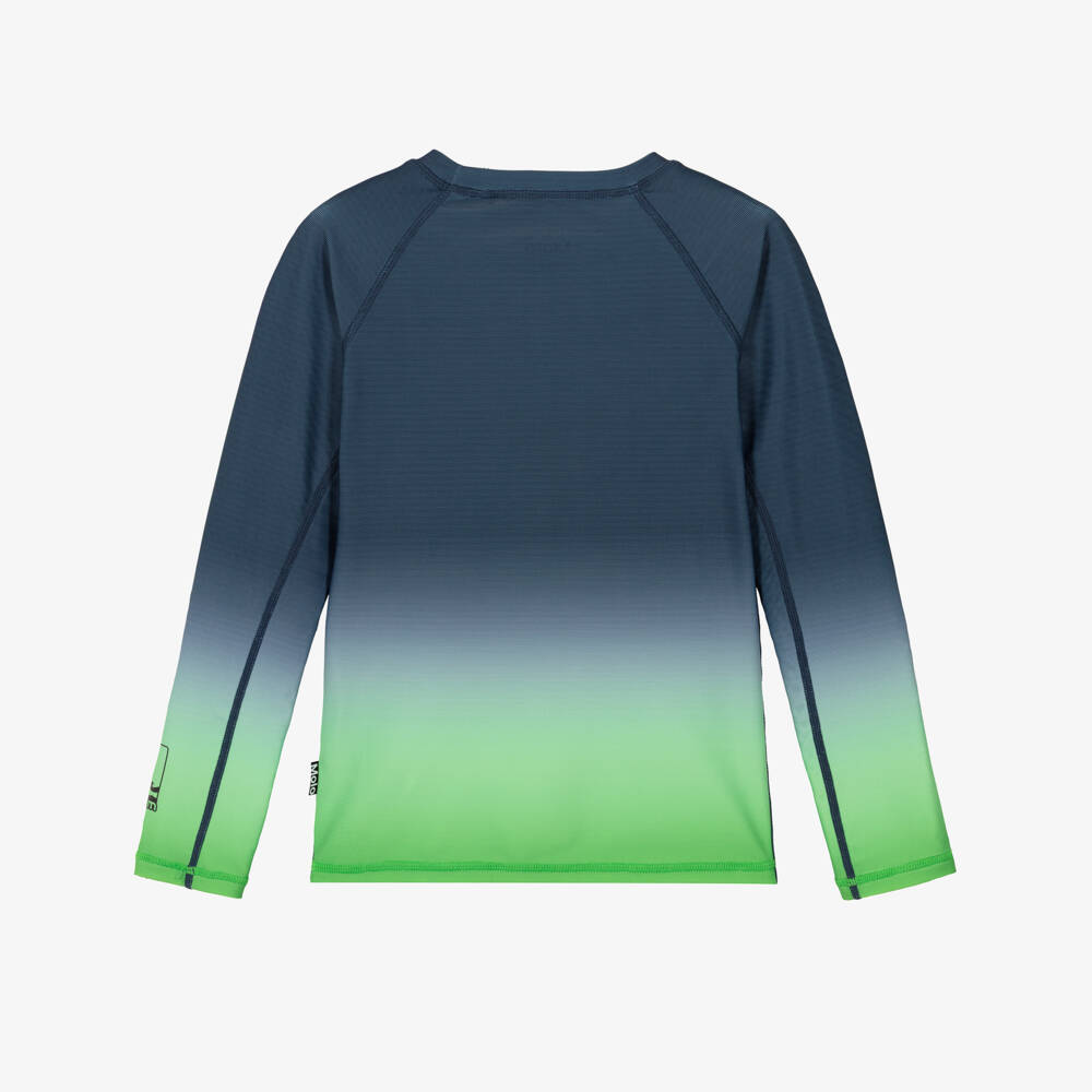 Molo-Boys Blue & Green Ombré Sun Protective Swim Top (UPF50+) | Childrensalon