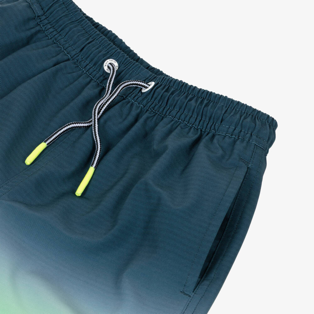 Molo-Boys Blue & Green Ombré Swim Shorts (UPF50+) | Childrensalon