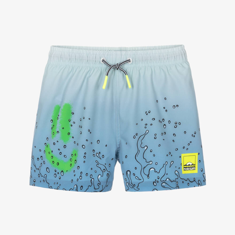Molo-Boys Blue Happy Splash Swim Shorts (UPF50+) | Childrensalon