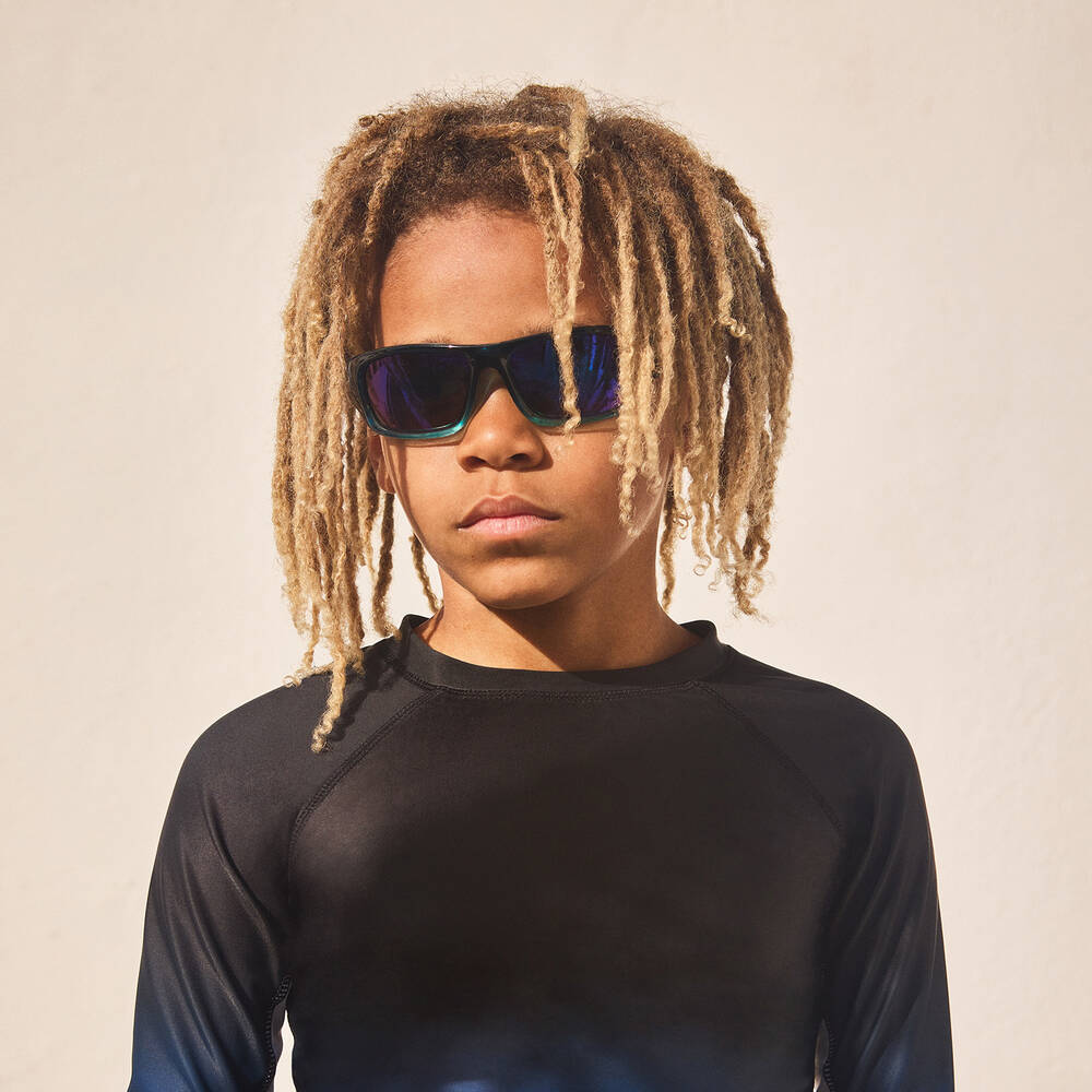 Molo-Boys Blue Mirror Sunglasses (UVA/UVB) | Childrensalon