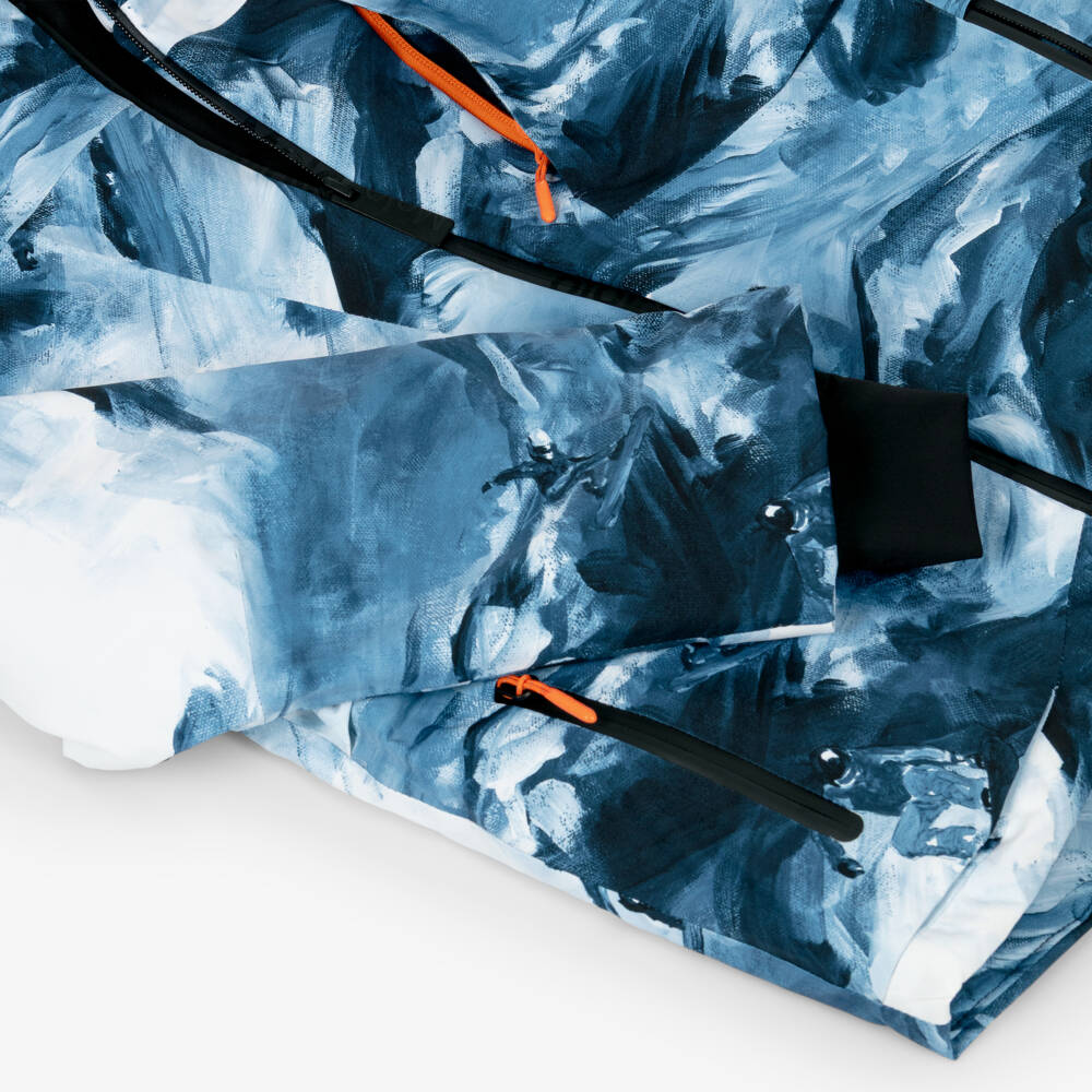 Molo-Boys Blue Mountain Print Technical Ski Jacket | Childrensalon