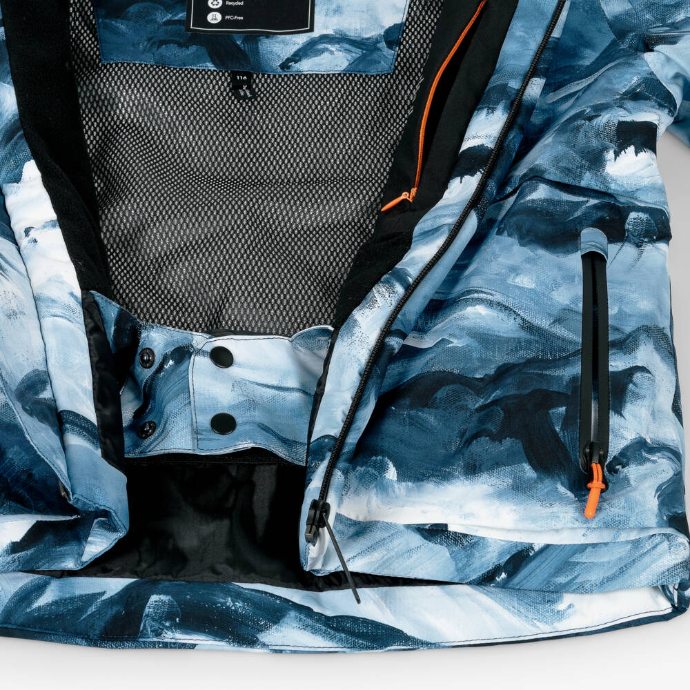 Molo-Boys Blue Mountain Print Technical Ski Jacket | Childrensalon