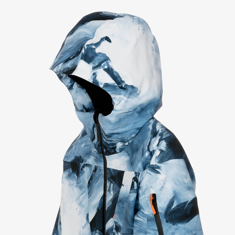Molo-Boys Blue Mountain Print Technical Ski Jacket | Childrensalon