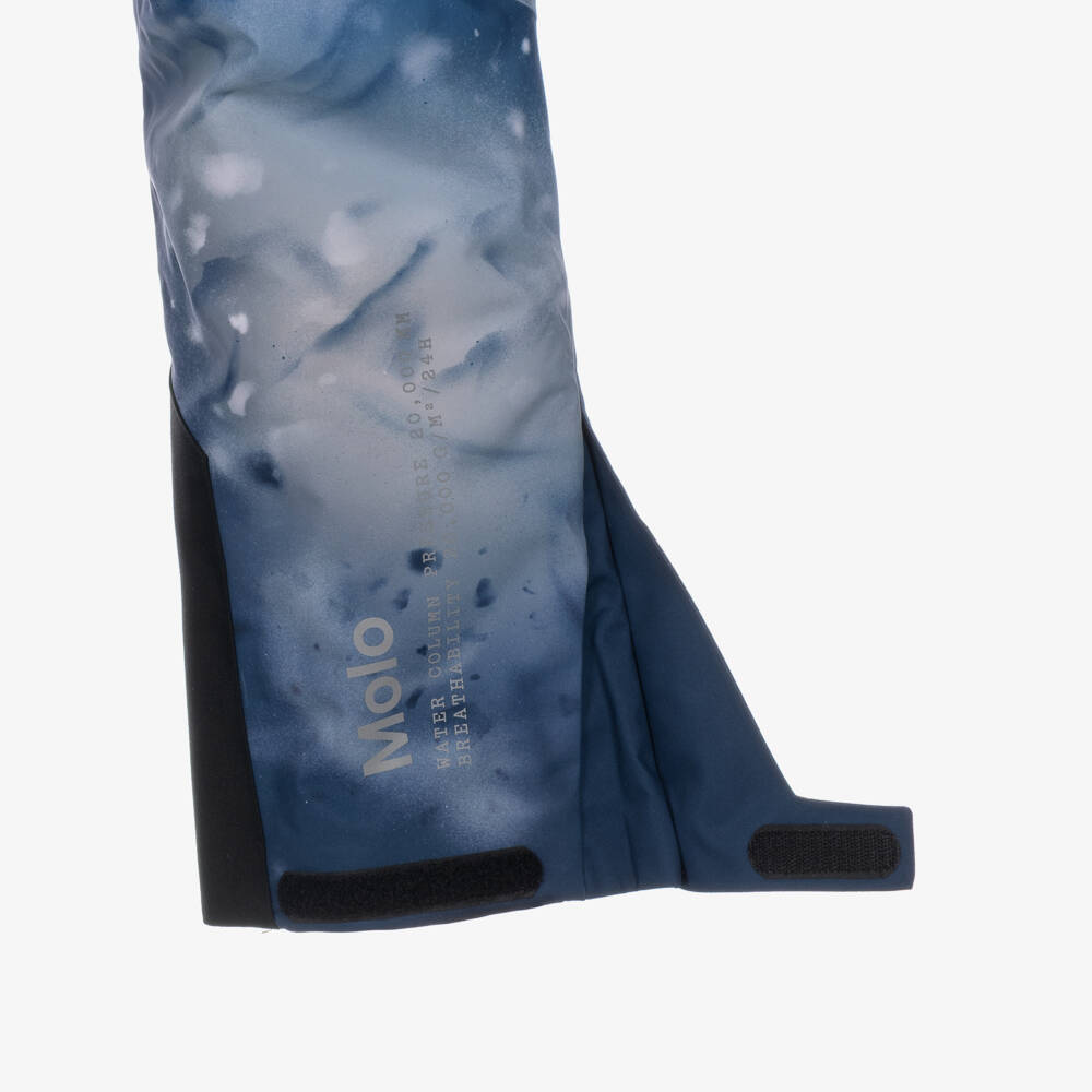 Molo-Boys Blue Mountain Print Technical Ski Trousers | Childrensalon