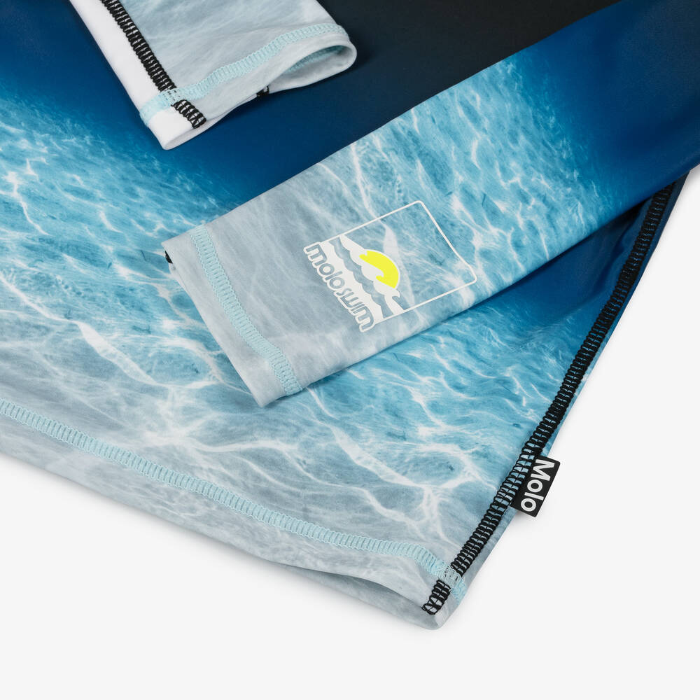 Molo-Boys Blue Ocean Sun Protective Top (UPF50+) | Childrensalon