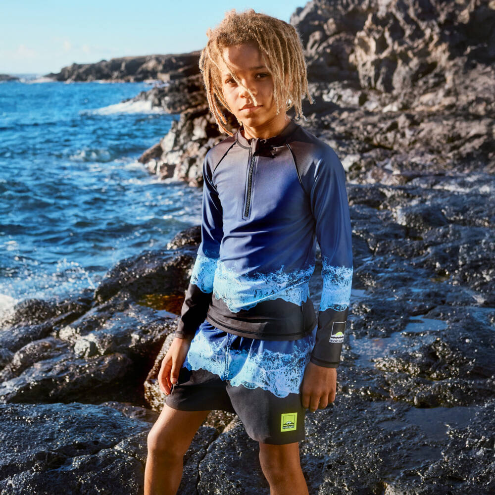 Molo-Boys Blue Ocean Swim Shorts (UPF50+) | Childrensalon