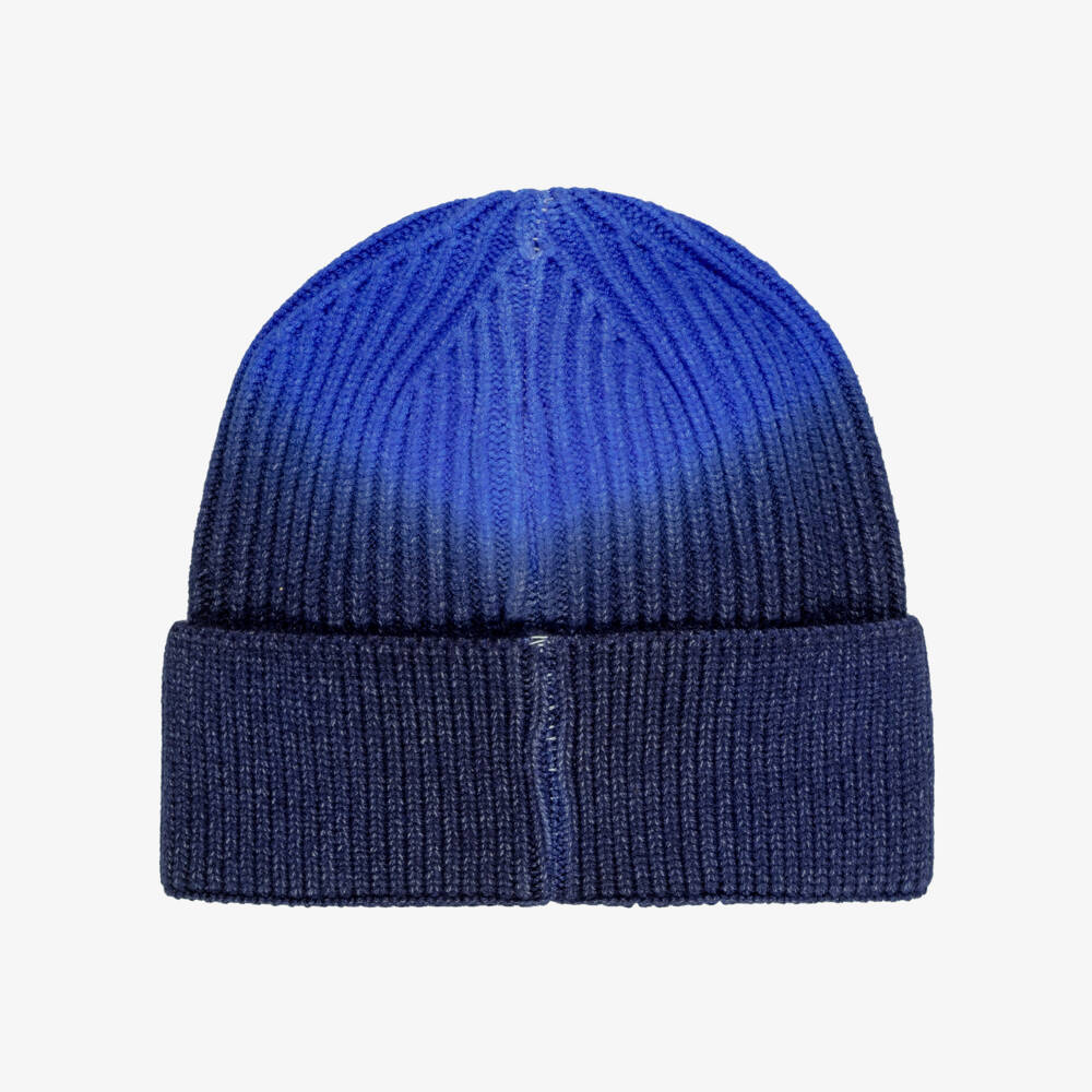 Molo-Boys Blue Ombré Knit Beanie Hat | Childrensalon