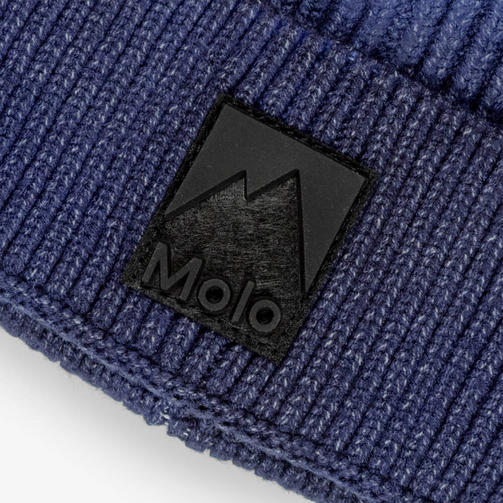 Molo-Boys Blue Ombré Knit Beanie Hat | Childrensalon