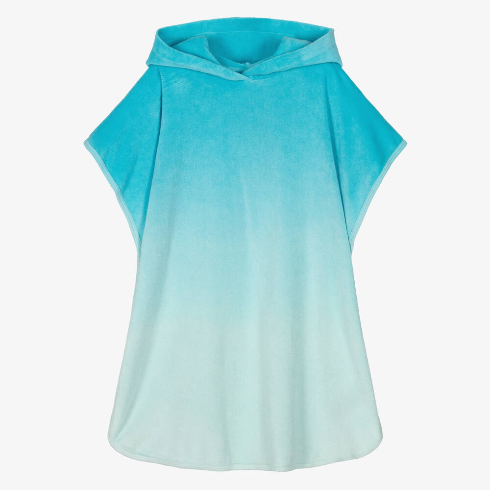 Molo-Boys Blue Ombré Organic Cotton Poncho Towel | Childrensalon