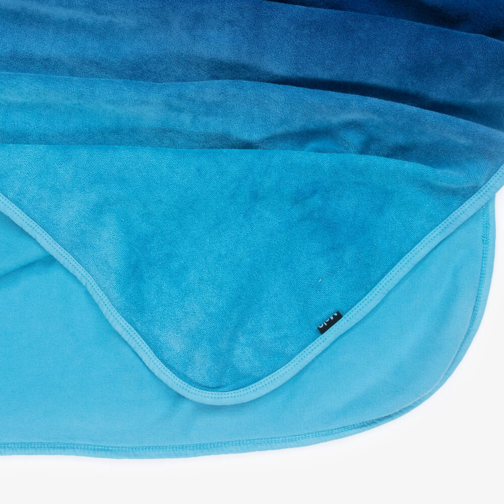 Molo-Пляжная накидка синяя омбре с капюшоном из органического хлопка для мальчиков | Childrensalon