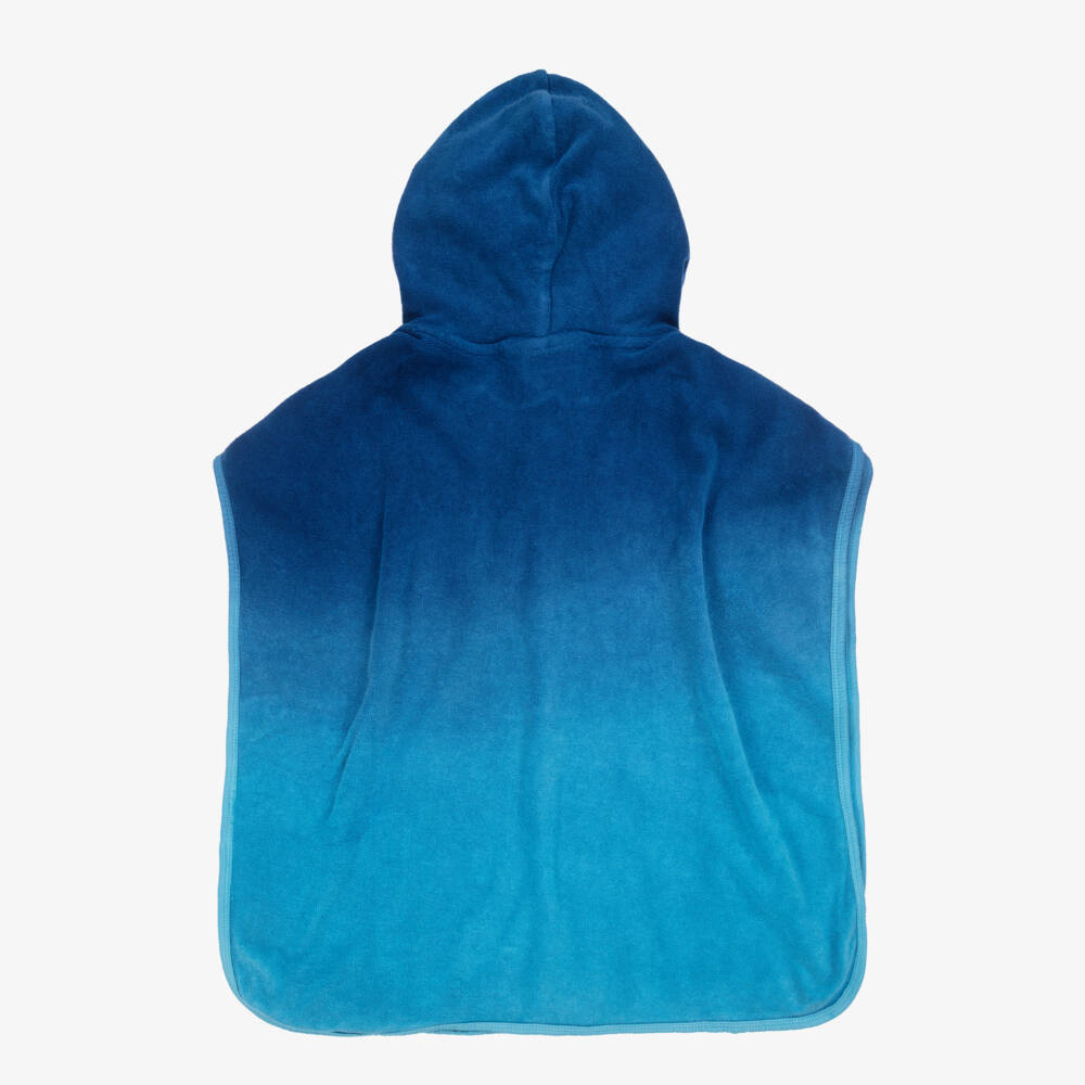 Molo-Пляжная накидка синяя омбре с капюшоном из органического хлопка для мальчиков | Childrensalon