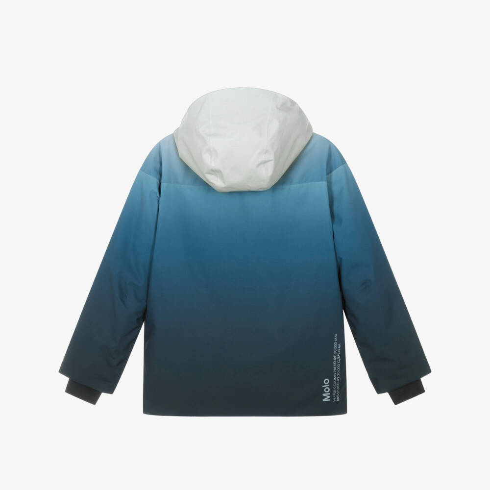 Molo-Boys Blue Ombré Technical Ski Jacket | Childrensalon