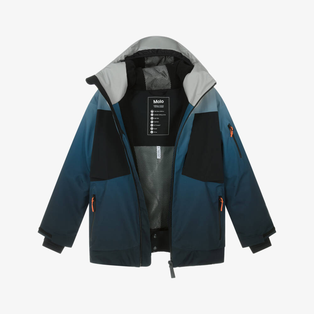 Molo-جاكيت تزلج تكنيكال لون أزرق أومبري للأولاد | Childrensalon