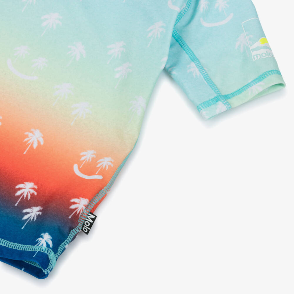 Molo-Топ для плавания голубой с пальмами для мальчиков (UPF50+) | Childrensalon