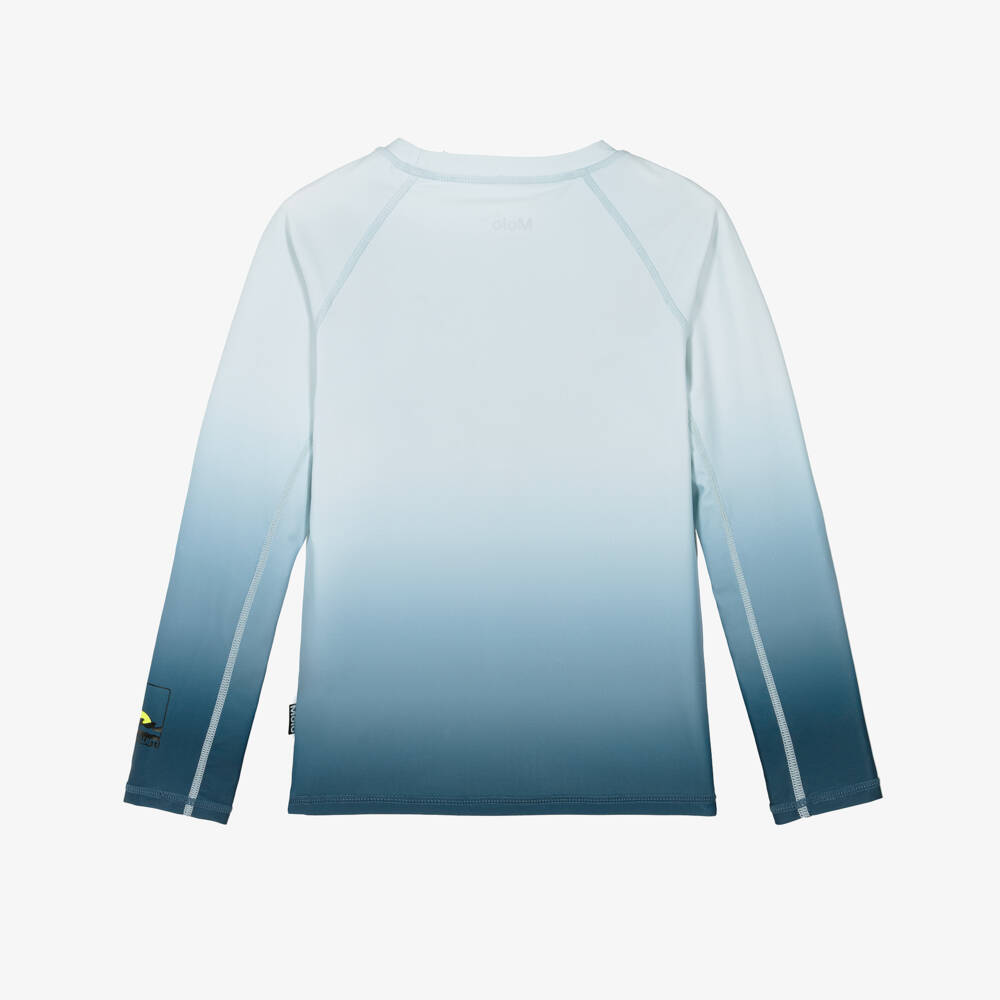 Molo-Boys Blue Smiling Palm Tree Sun Protective Swim Top (UPF50+) | Childrensalon