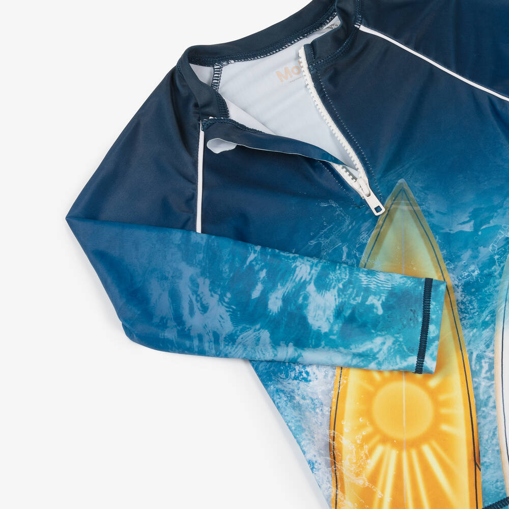 Molo-توب سباحة واقي من الشمس لون أزرق للأولاد (UPF50+) | Childrensalon