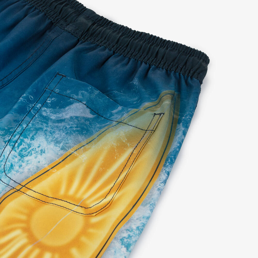 Molo-Boys Blue Surf Board Swim Shorts (UPF50+) | Childrensalon