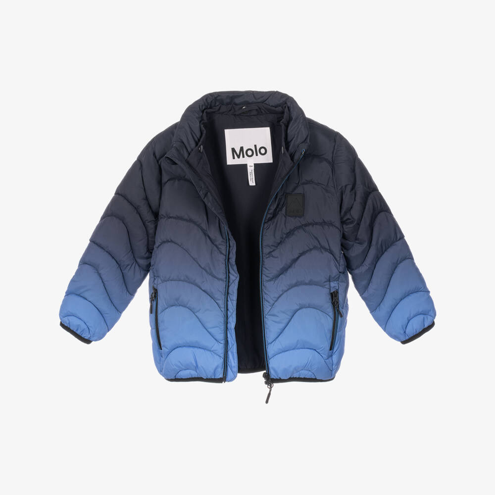 Molo-Boys Blue Technical Down Puffer Jacket | Childrensalon