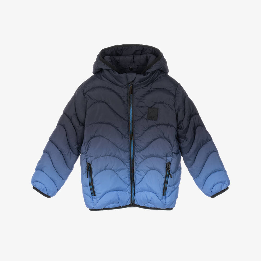 Molo-Boys Blue Technical Down Puffer Jacket | Childrensalon