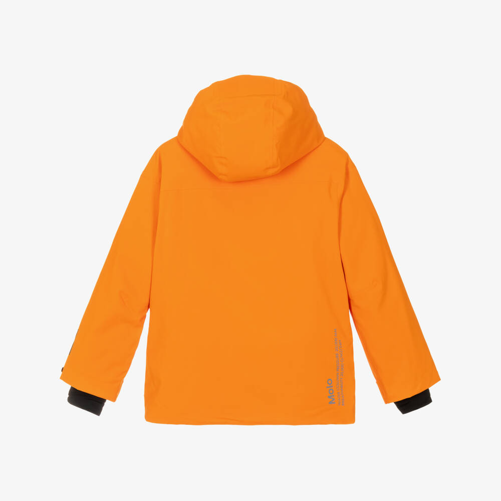 Molo-Boys Bright Orange Technical Ski Jacket | Childrensalon