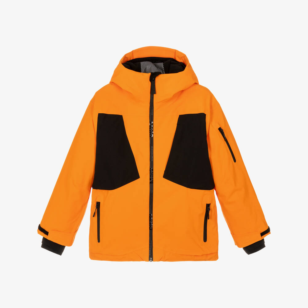 Molo-Boys Bright Orange Technical Ski Jacket | Childrensalon