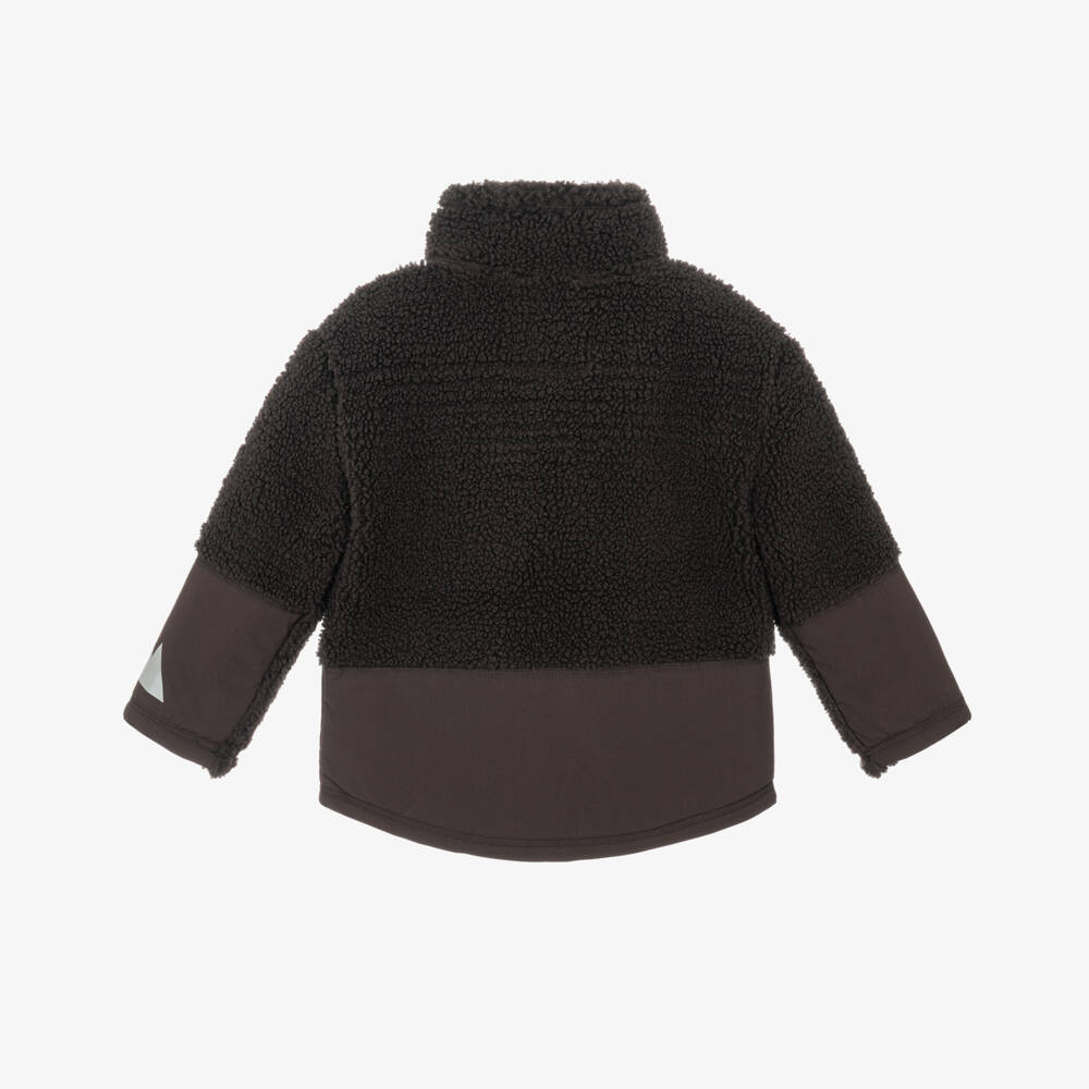 Molo-Boys Brown Fleece Zip-Up Jacket | Childrensalon