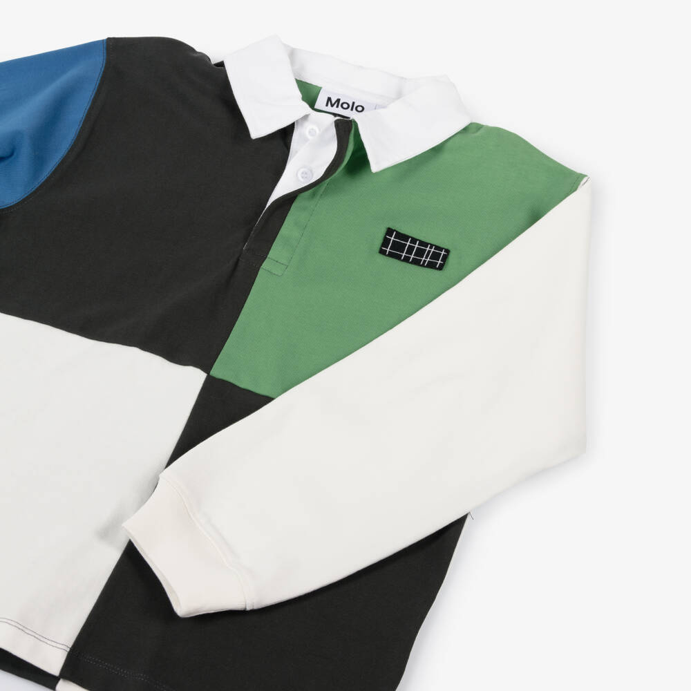 Molo-Рубашка регби из хлопка в стиле колорблок для мальчиков | Childrensalon