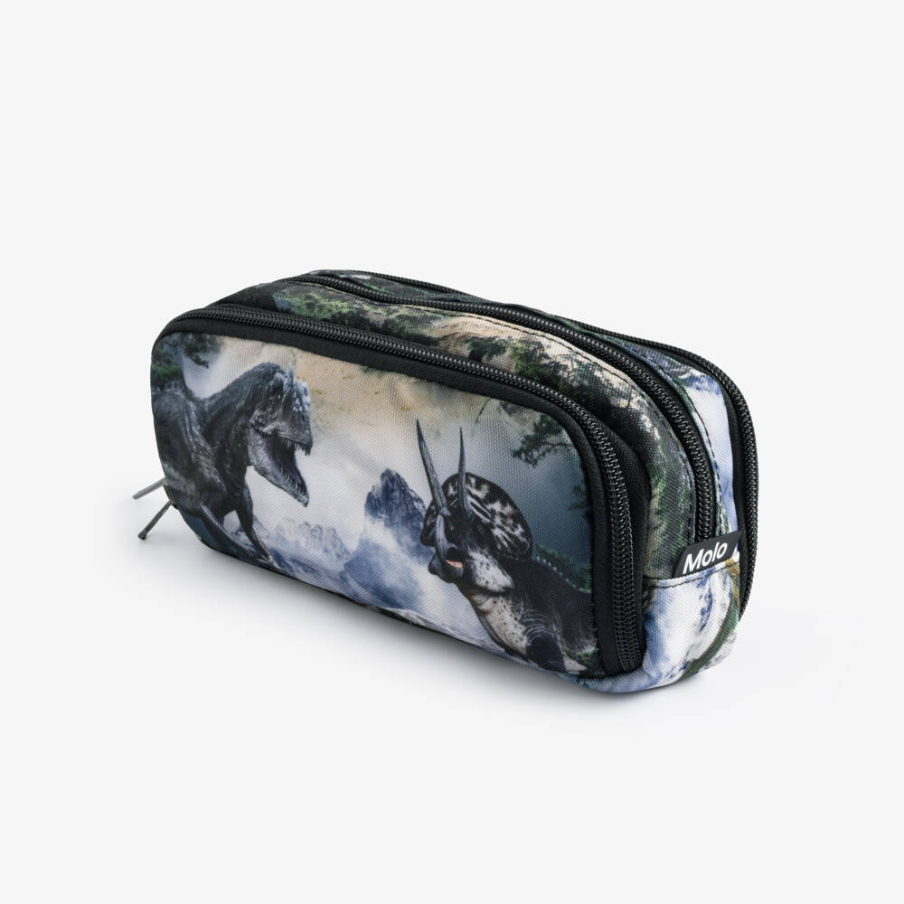 Molo-Boys Green Dino Pencil Case (21cm) | Childrensalon
