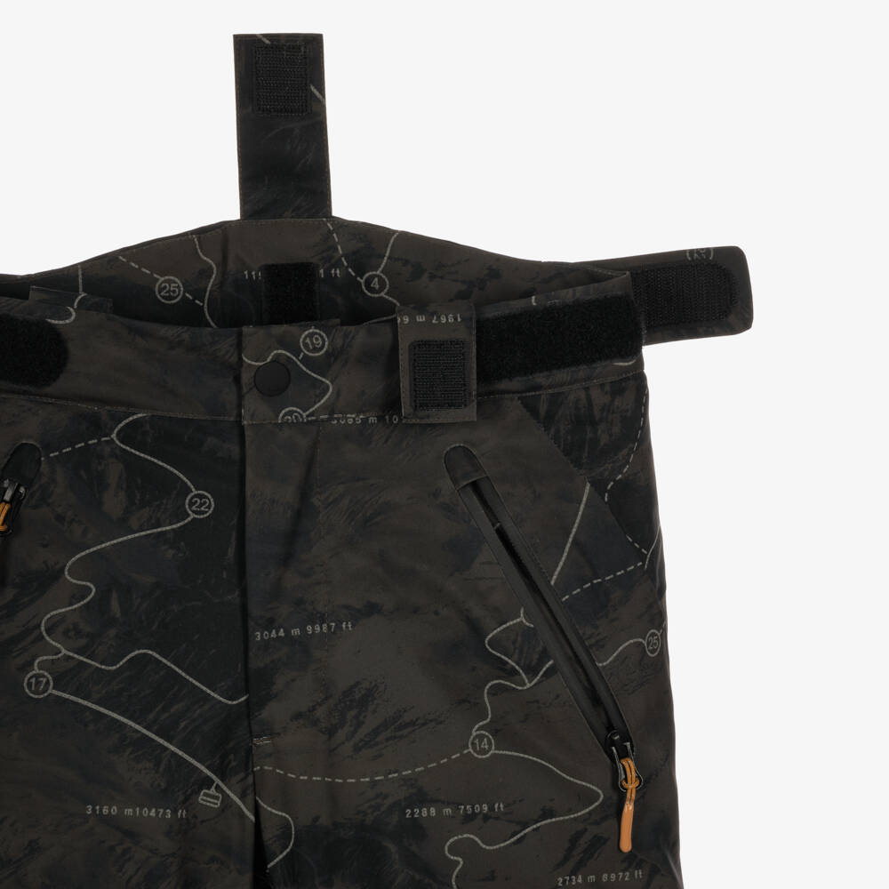 Molo-Boys Green Reflective Slope Print Technical Ski Trousers | Childrensalon