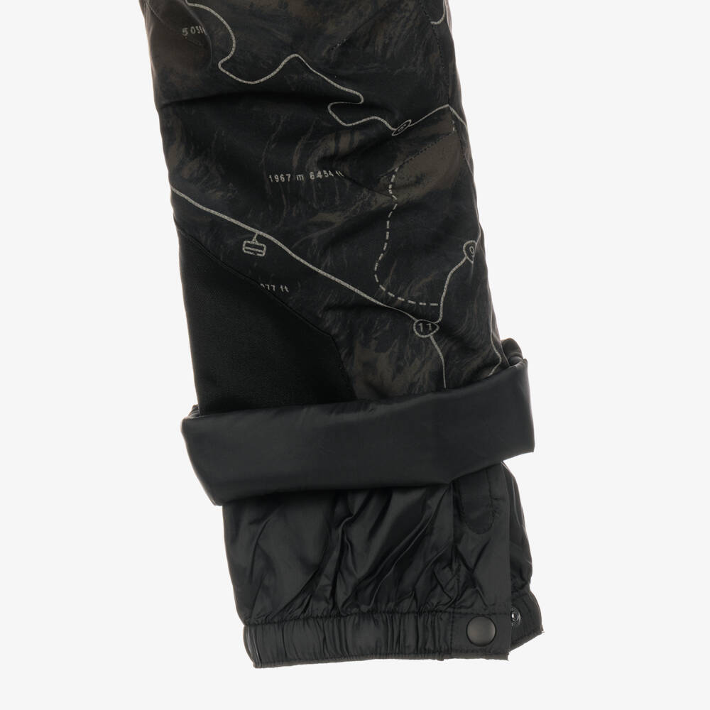 Molo-Boys Green Reflective Slope Print Technical Ski Trousers | Childrensalon