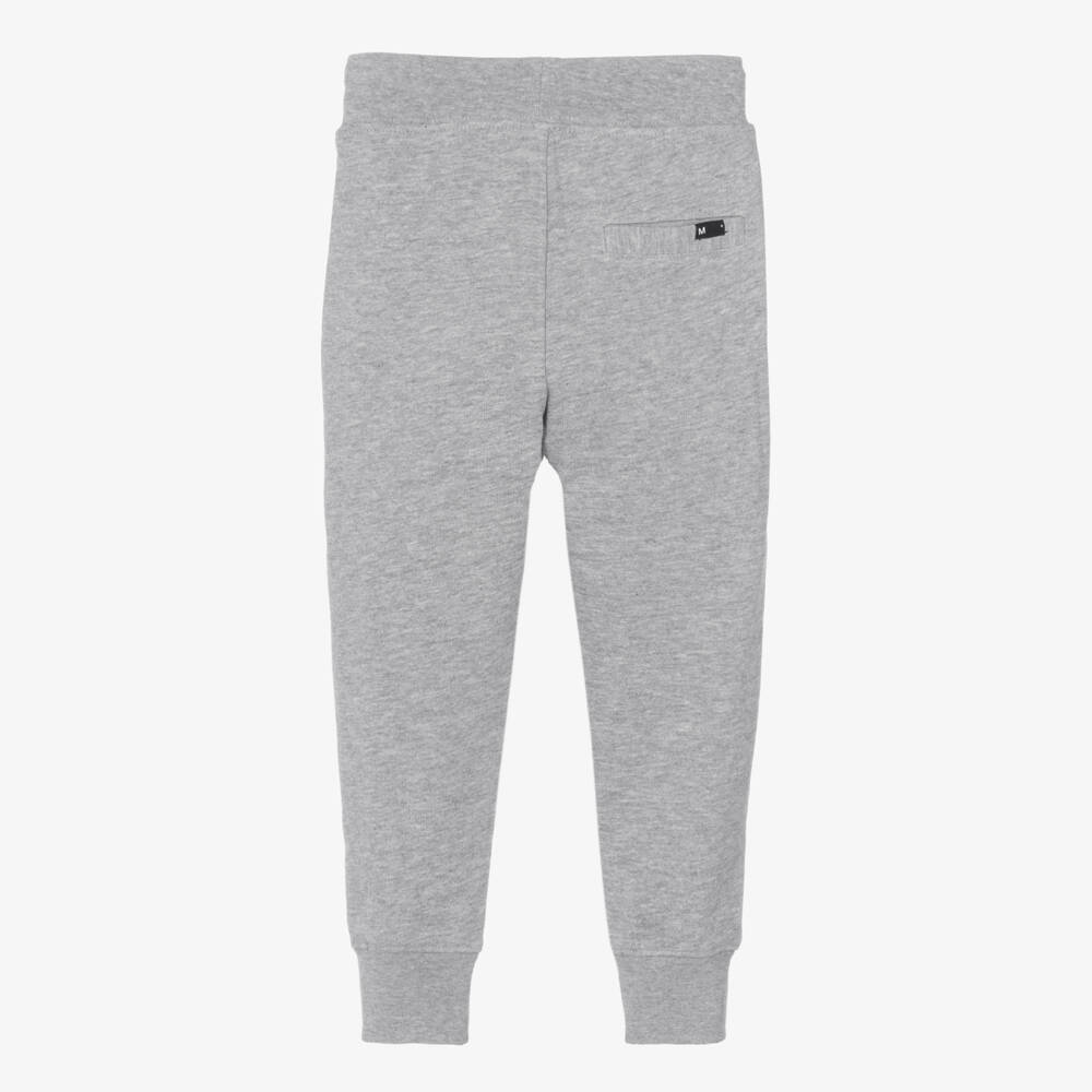 Molo-Boys Grey Marl Cotton Joggers | Childrensalon