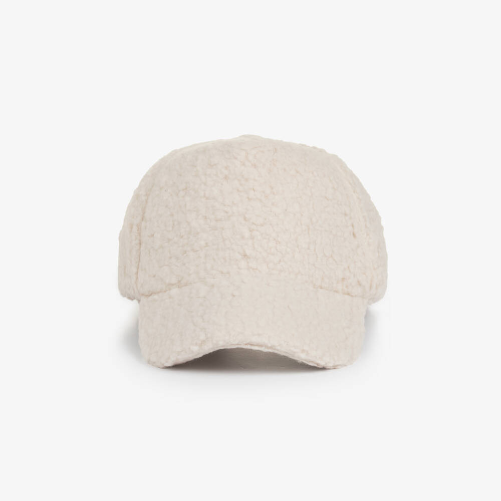 Molo-Boys Ivory Sherpa Fleece Cap | Childrensalon