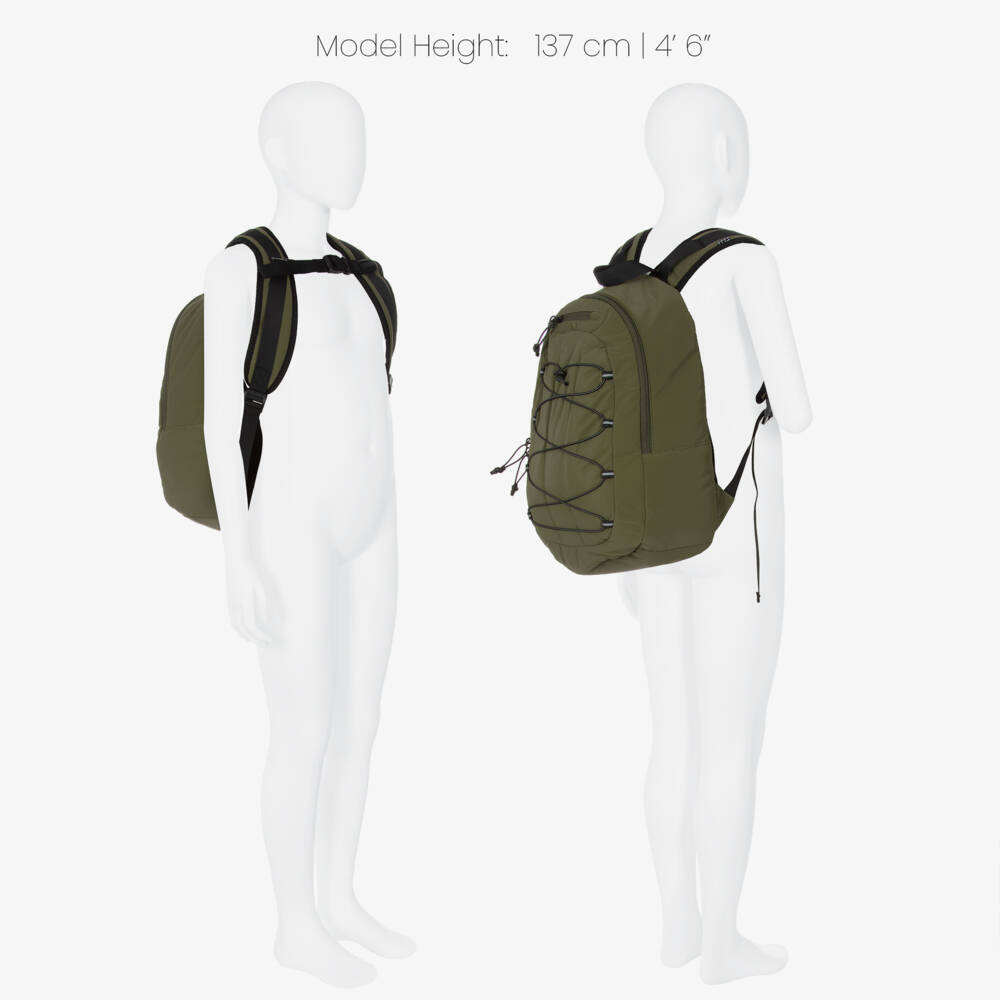Molo-Boys Khaki Green Bungee Cord Backpack (41cm) | Childrensalon