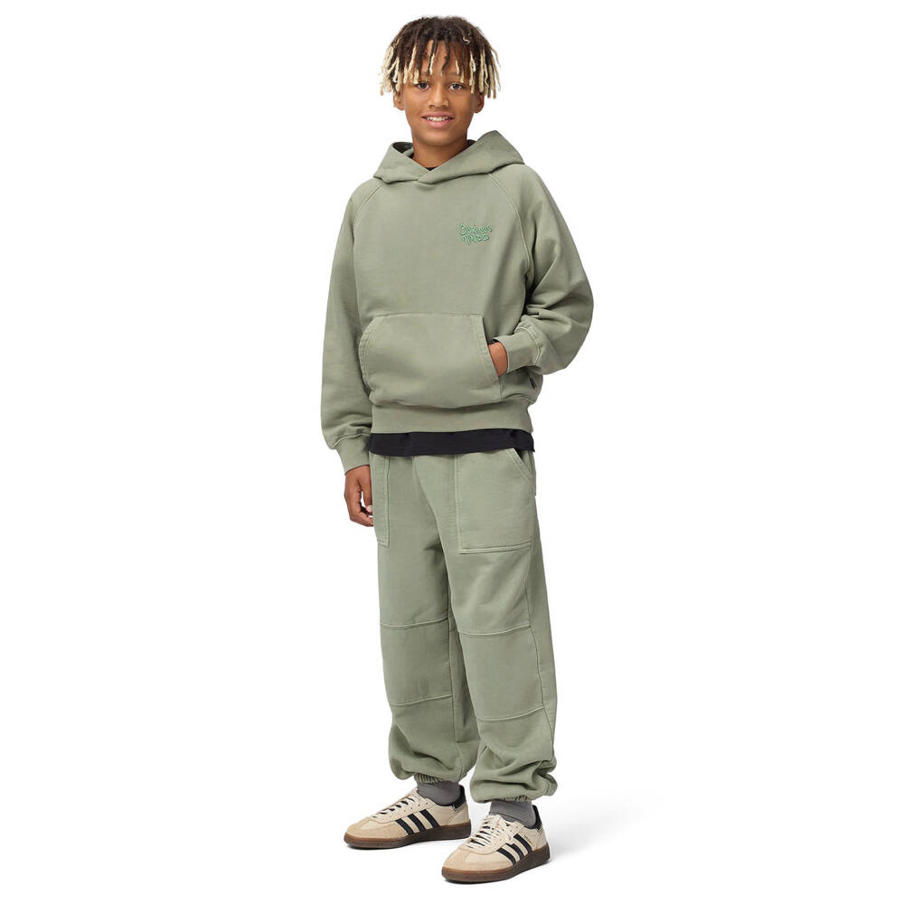 Molo-Boys Moss Green Organic Cotton Hoodie | Childrensalon