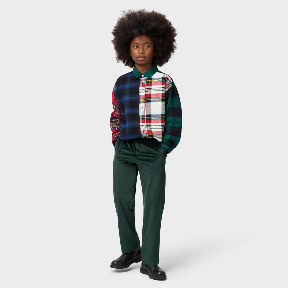Molo-Boys Multi-Check Organic Cotton Shirt | Childrensalon