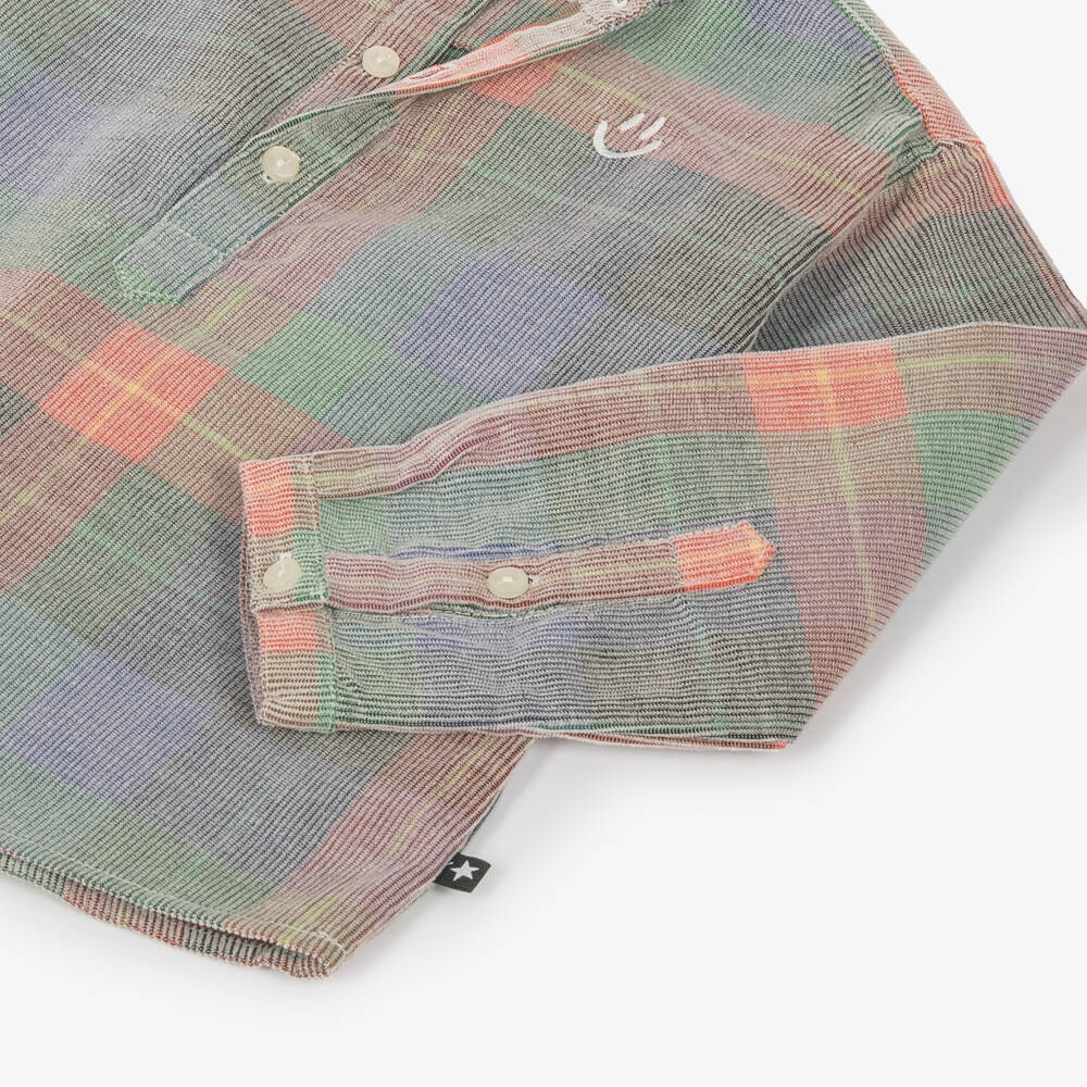 Molo-Boys Multicolour Check Corduroy Shirt | Childrensalon