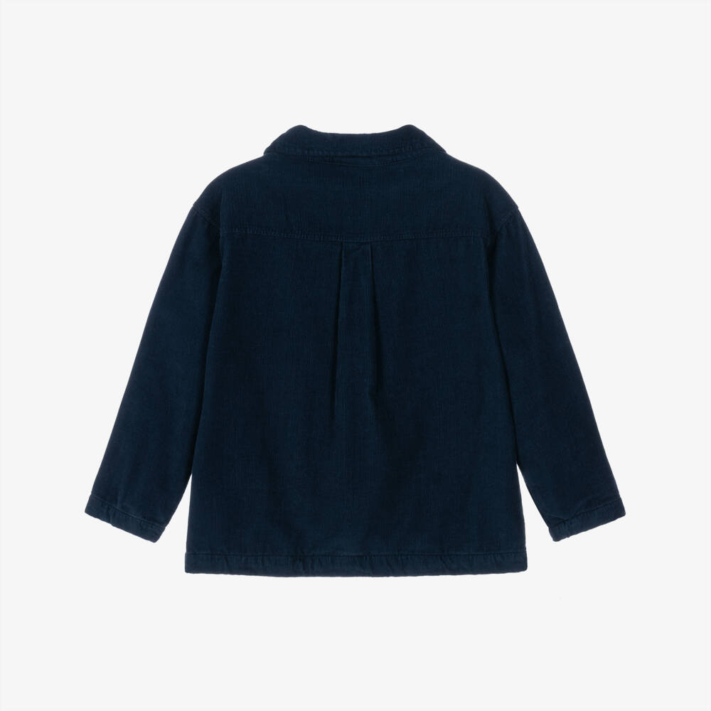 Molo-Boys Navy Blue Corduroy Shirt | Childrensalon