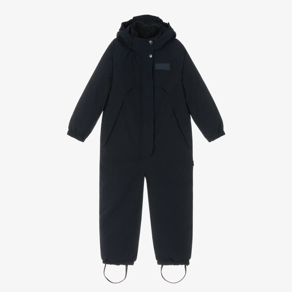 Molo-Boys Navy Blue Techincal & Waterproof Snowsuit | Childrensalon