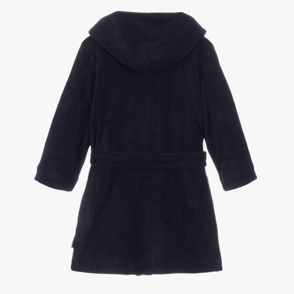 Molo-Boys Navy Blue Terry Towelling Bathrobe | Childrensalon