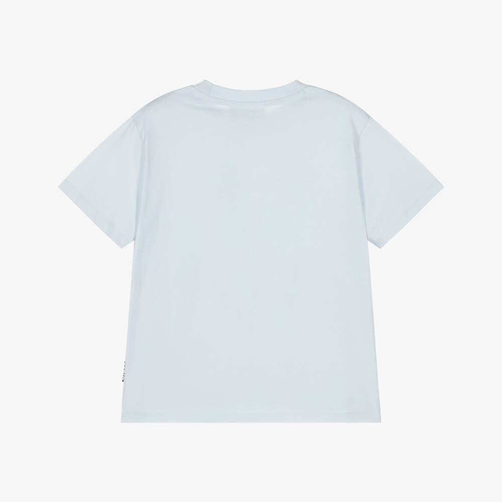Molo-Boys Pale Blue Organic Cotton Ice Lolly T-Shirt | Childrensalon