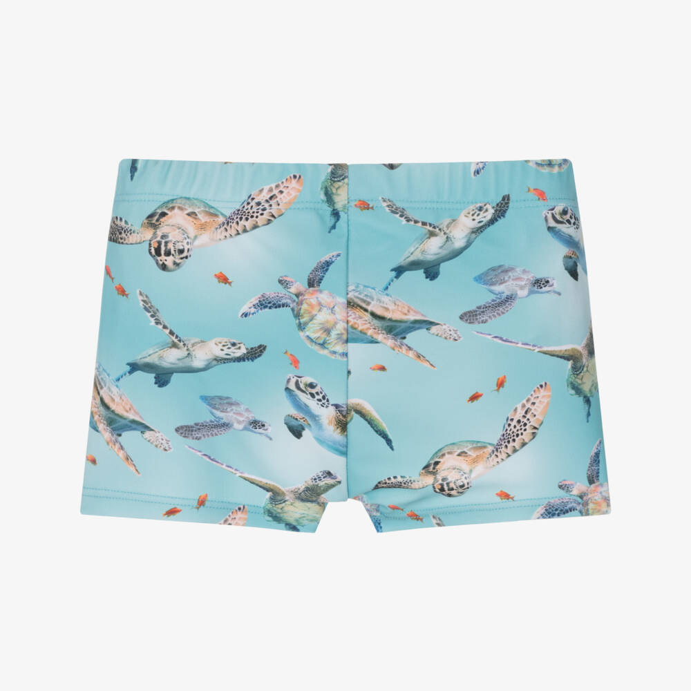 Molo-شورت سباحة لون أزرق تركواز للأولاد | Childrensalon