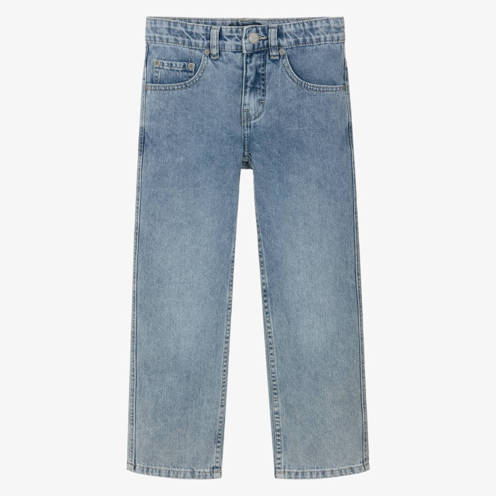 Molo-Boys Vintage Blue Denim Regular Fit Jeans | Childrensalon